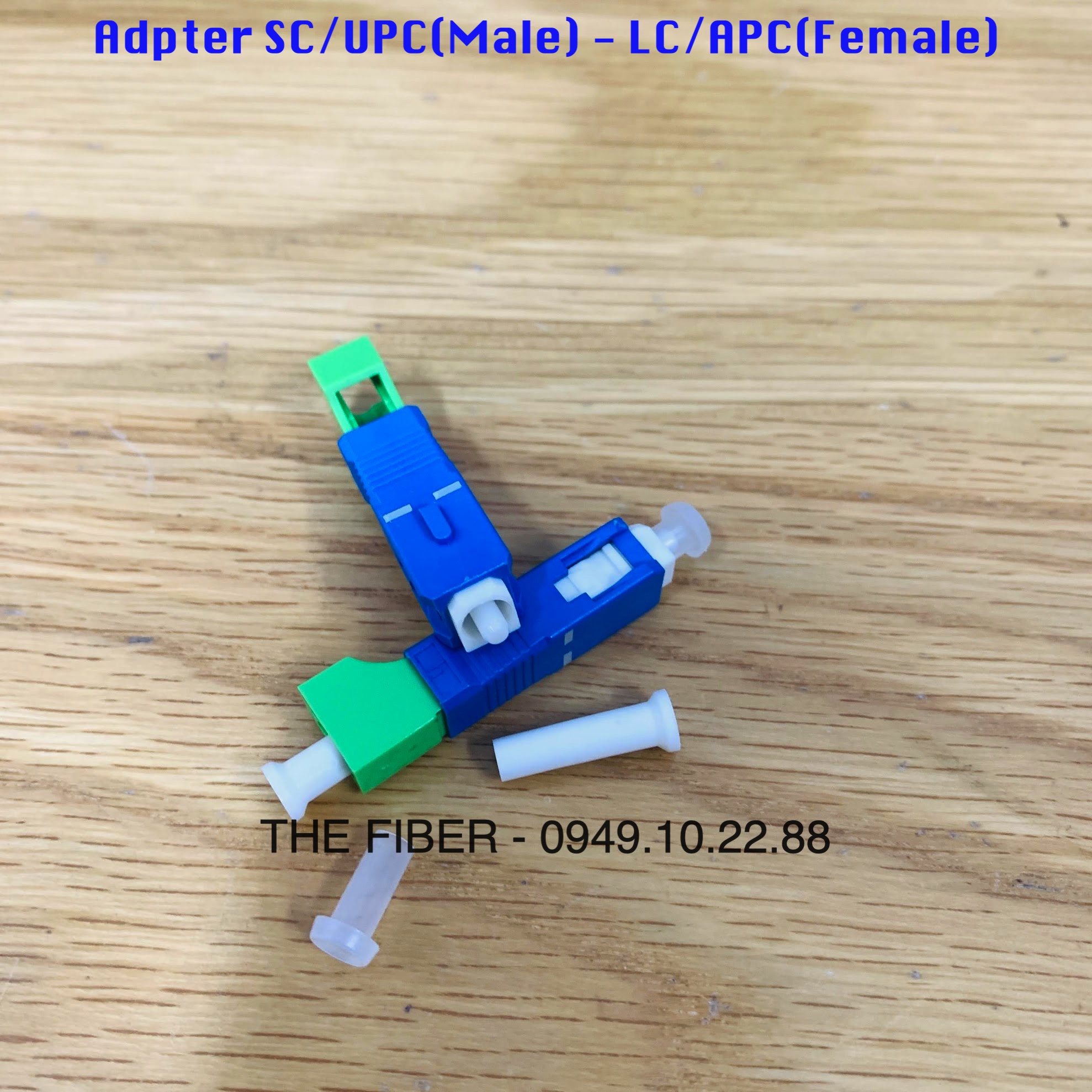 Đầu chuyển đổi đầu nối SC/UPC(Male)-LC/APC(Female) Singlemode, Simplex
