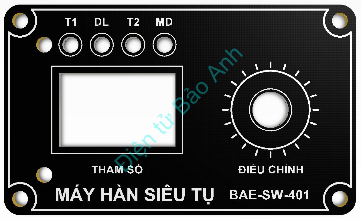 Mạch timer xung kép BAE-SW401 cho máy hàn cell pin dùng siêu tụ