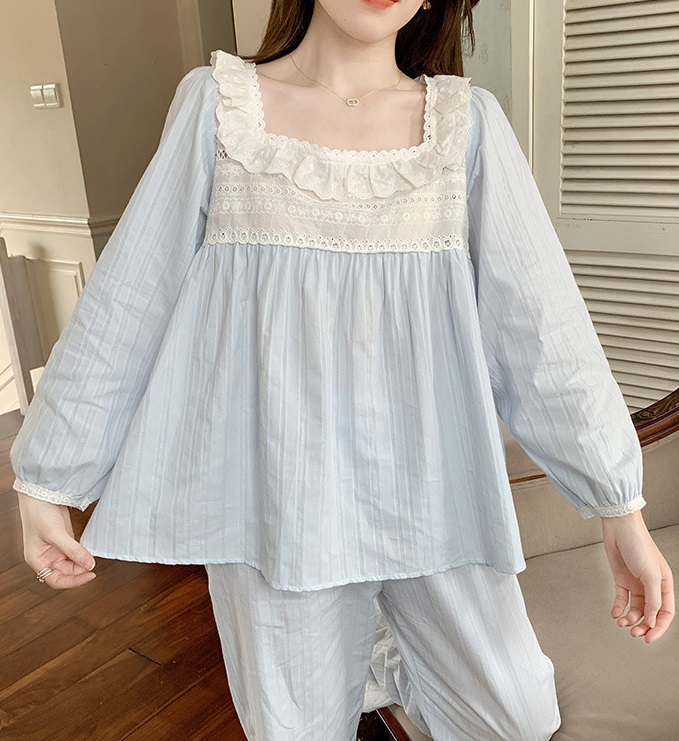 Set bộ mặc nhà phối ren tiểu thư quảng châu