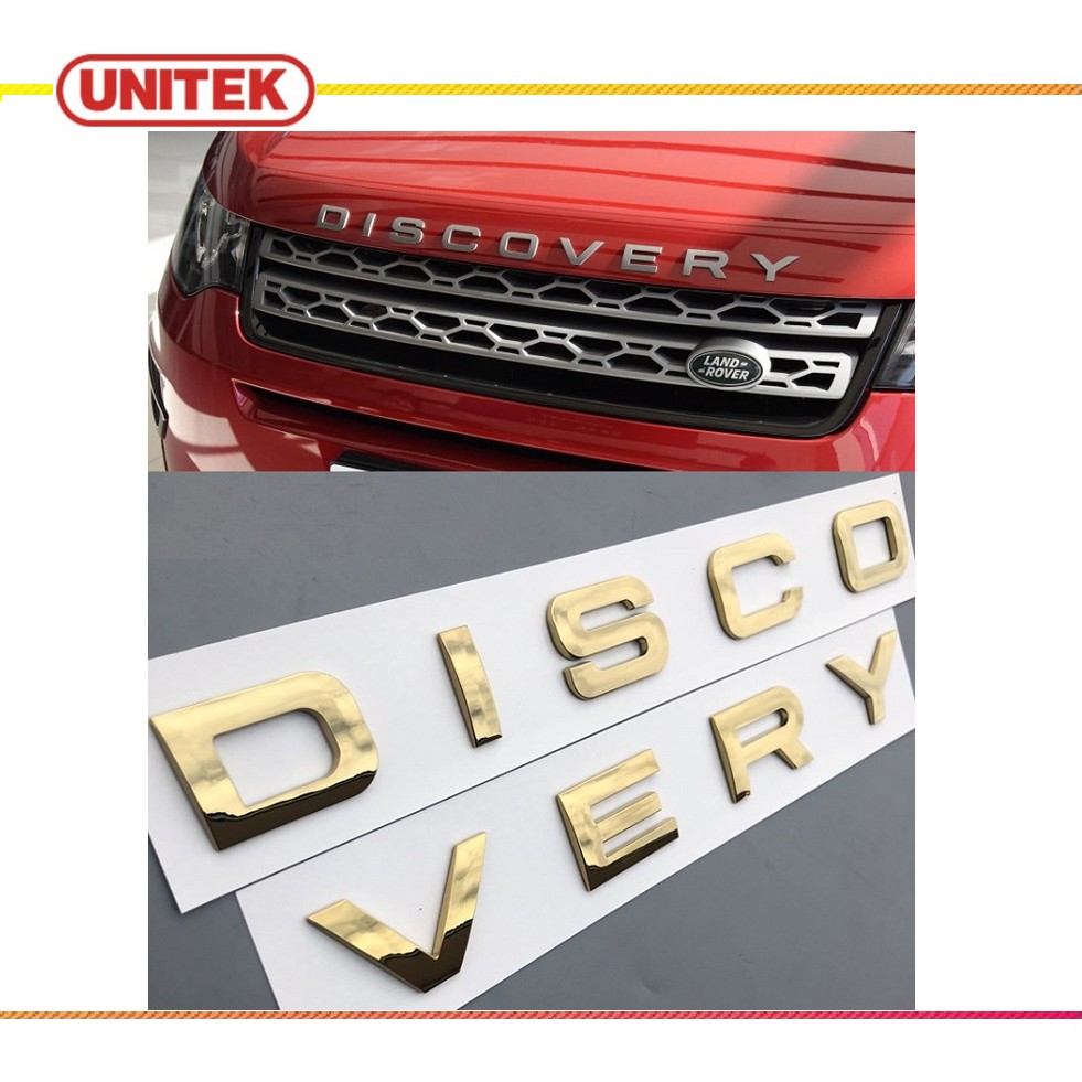 Chữ nổi 3D DISCOVERY trang trí xe ô tô ( MÀU VÀNG )