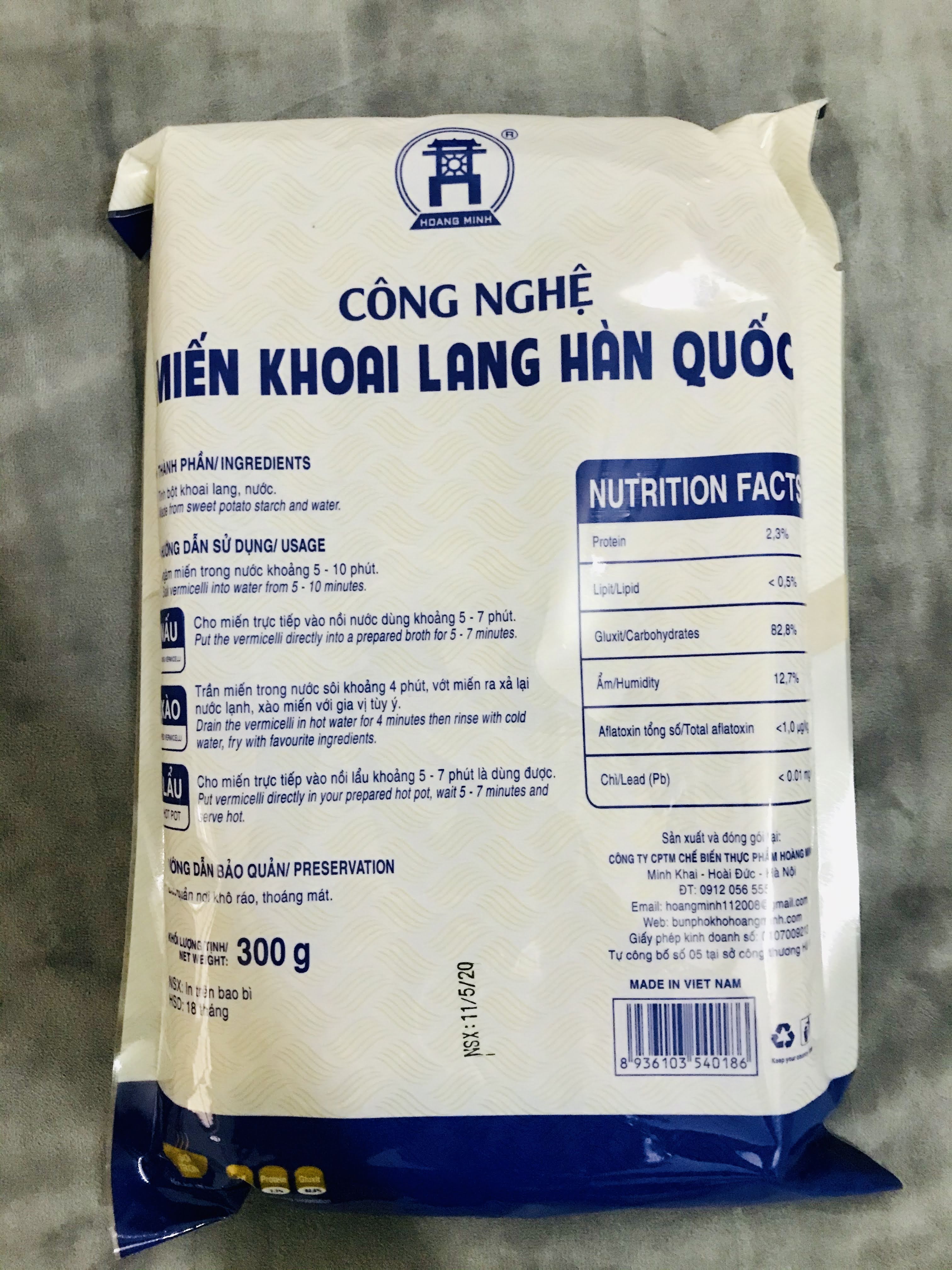 Miến khoai lang Hoàng Minh 300gr