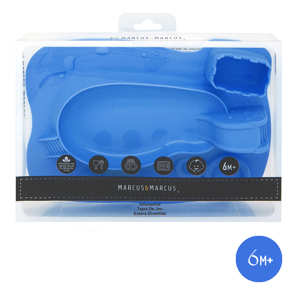 Khay ăn dặm silicon vui nhộn cho bé Marcus & Marcus, từ 6 tháng - Lucas