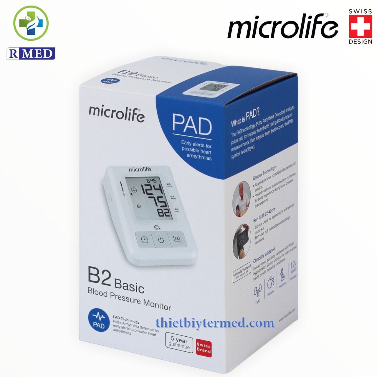 [ Chính hãng 100%] Microlife B2 Basic - Máy đo huyết áp bắp tay