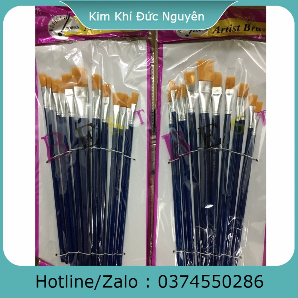 Bộ cọ vẽ chổi vẽ bút vẽ 12 cây