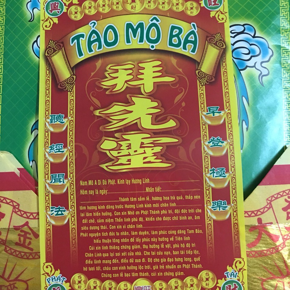 Giấy cúng Tảo mộ Ông Bà