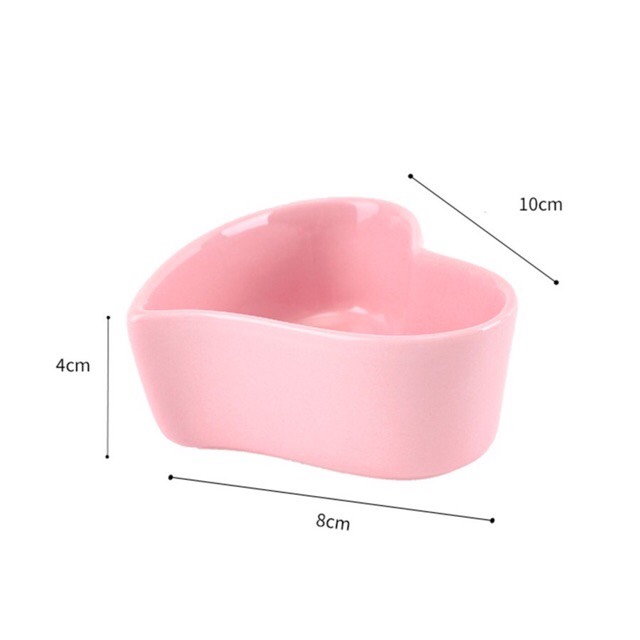 Chén Sứ Bát Sứ Ăn Dặm Hình Trái Tim Méo Cho Bé