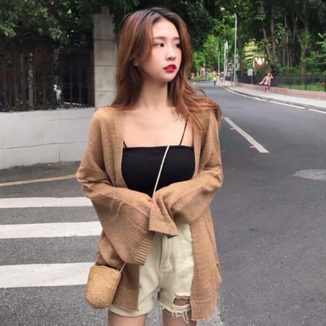 [HCM]Áo carddigan len lưới mỏng phong cách Hàn Quốc
