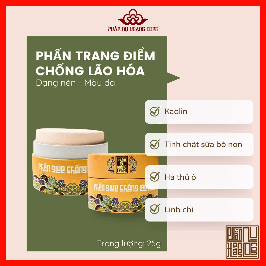 BỘ ĐÔI PHẤN PHỦ BỘT NGỌC TRAI + PHẤN DƯỠNG DA PHẤN NỤ HOÀNG CUNG