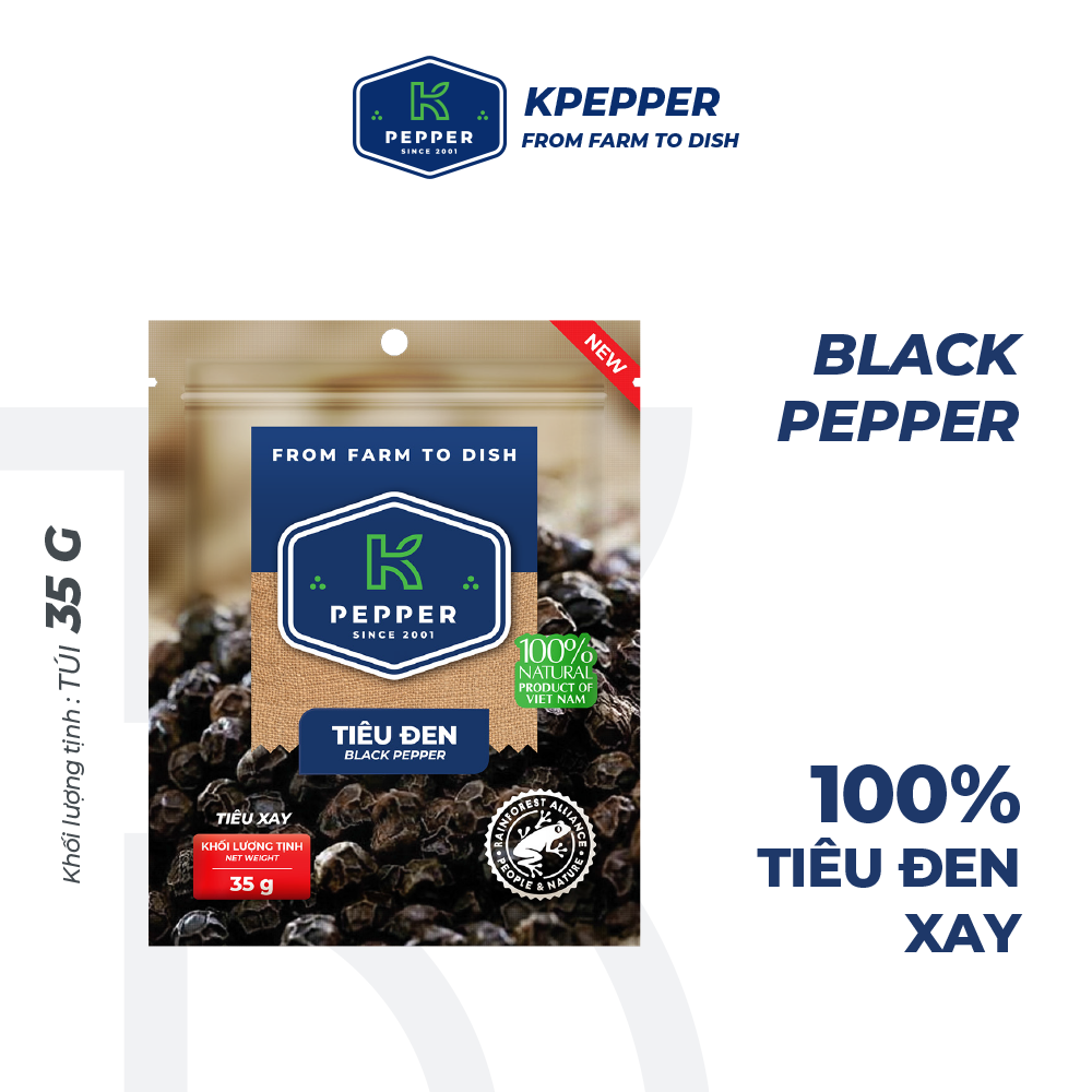 Tiêu đen xay K Pepper 35g