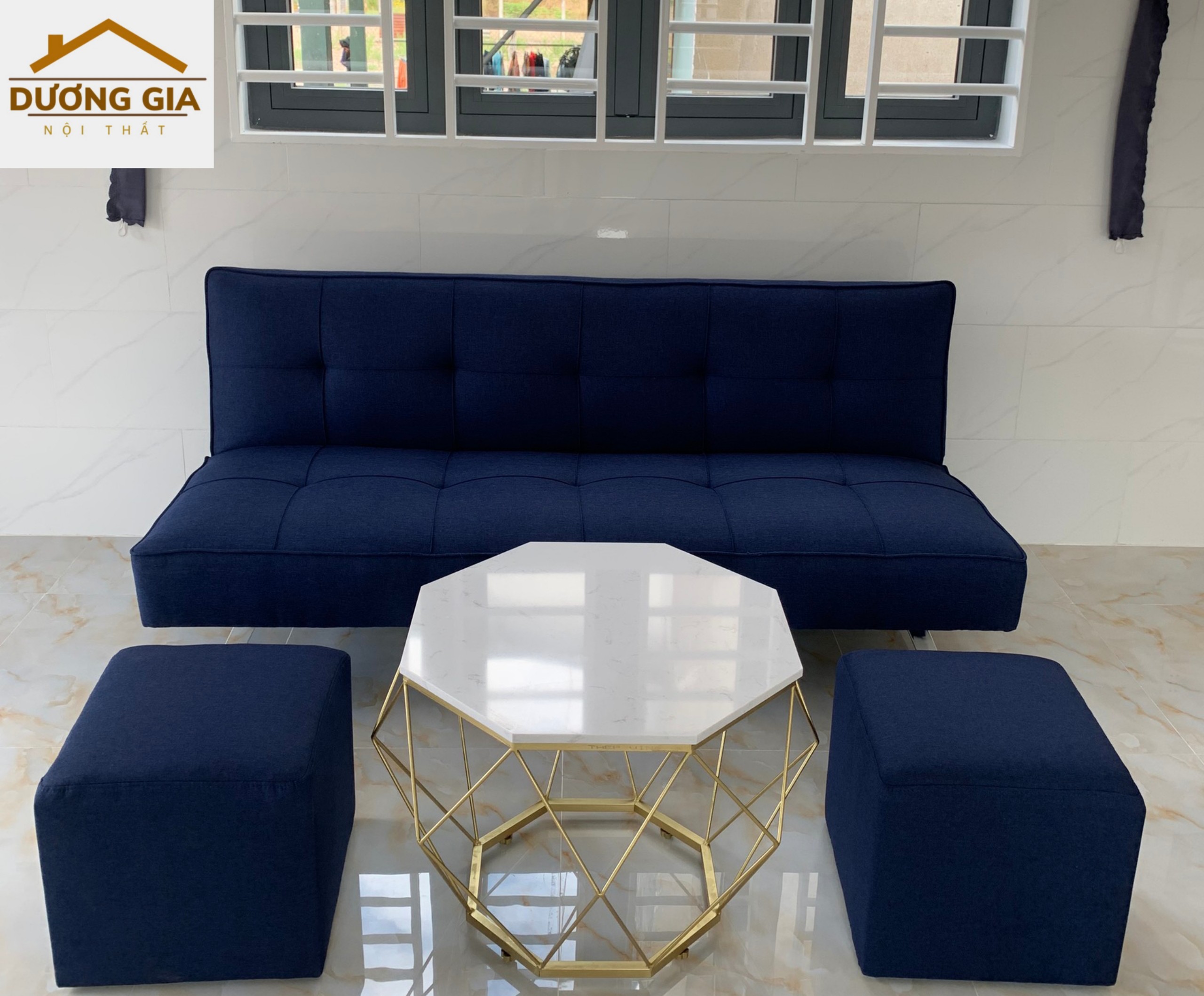 Sofa Bed chân kim loại - Sofa Giường Đa Năng