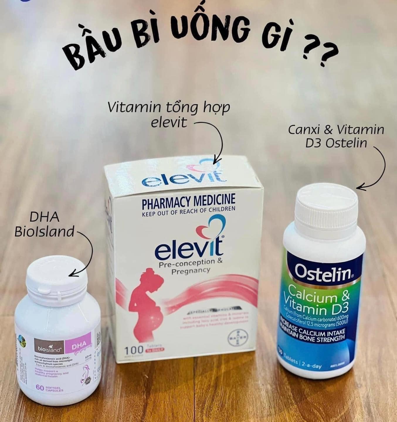 Vitamin Tổng Hợp Cho Bà Bầu Elevit [Úc] (100 Viên)