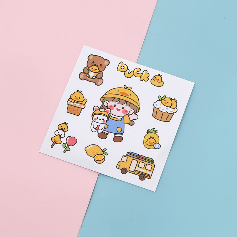 Set 1 tấm sticker cute dễ thương trang trí sổ