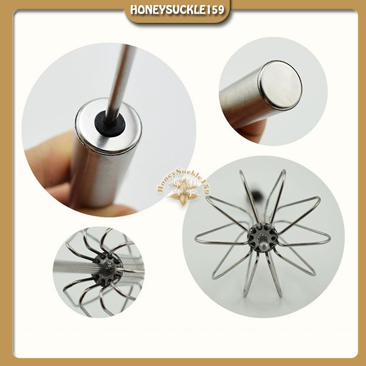 Cây Đánh Trứng Inox Trục Tự Xoay 25CM
