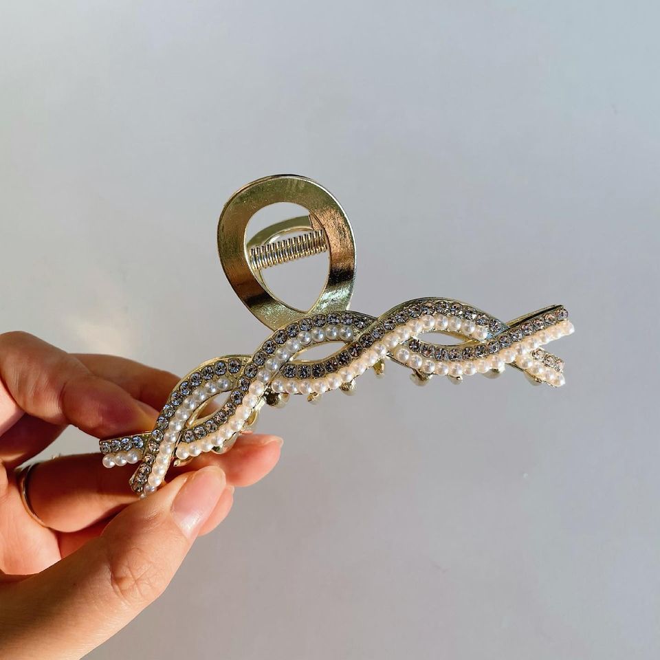 Kẹp tóc twist hạt Hàn Quốc Korea