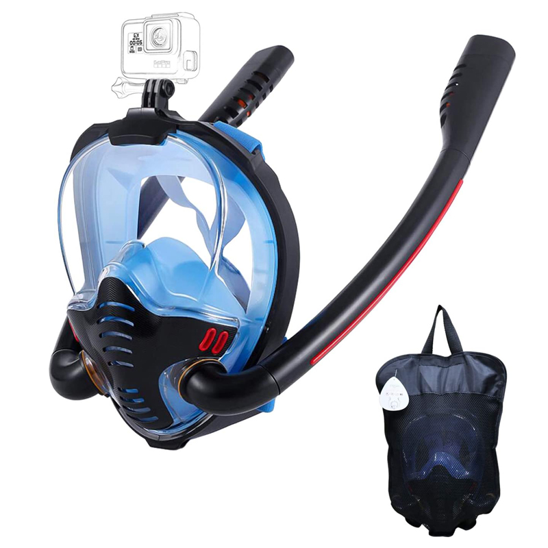 Diving mặt nạ dưới nước lặn biển chống sương mù kính lặn hô hấp mặt nạ đôi ống kính bơi thiết bị người lớn youthhot