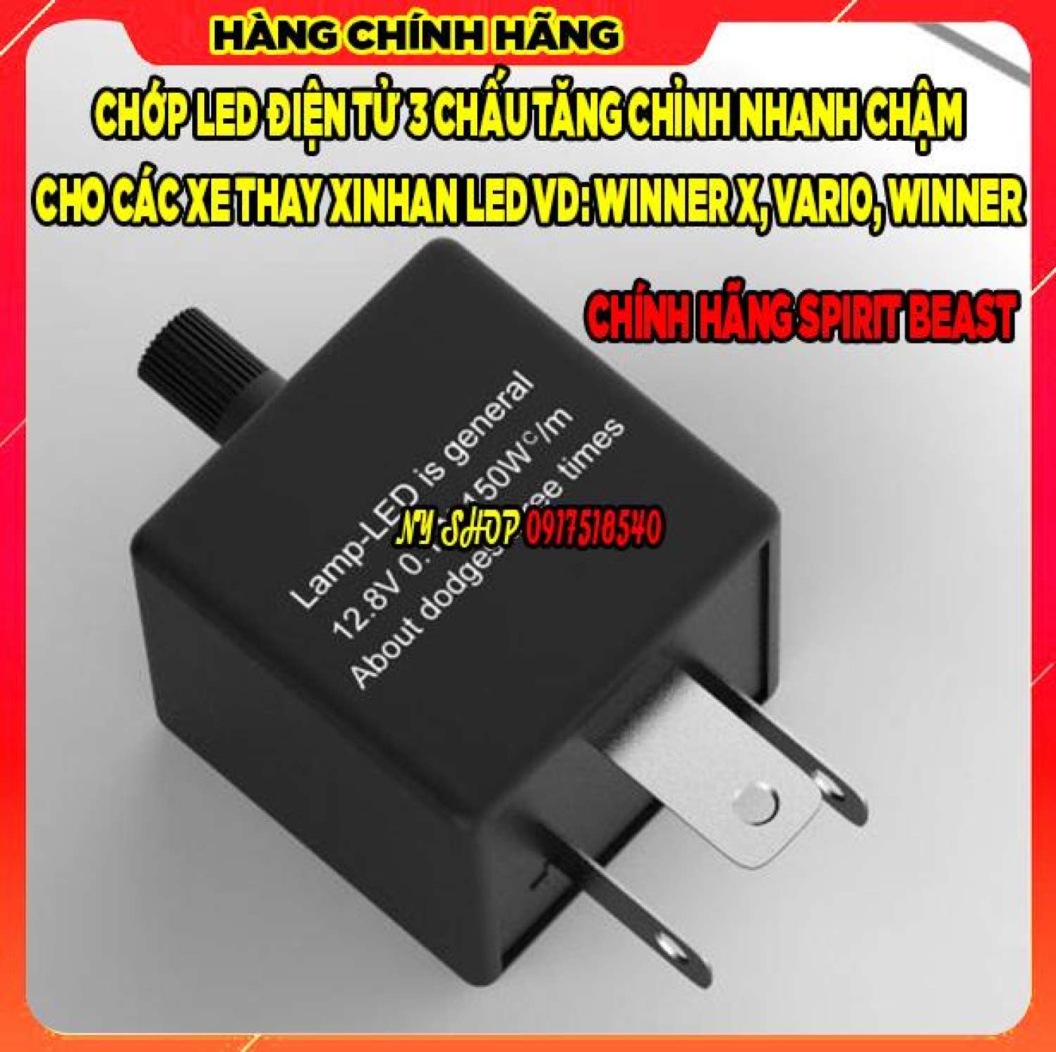 Cục Chớp Xinhan Điện Tử 3 Chân spirit beast Chính Hãng Cho xe Winner X, Vario