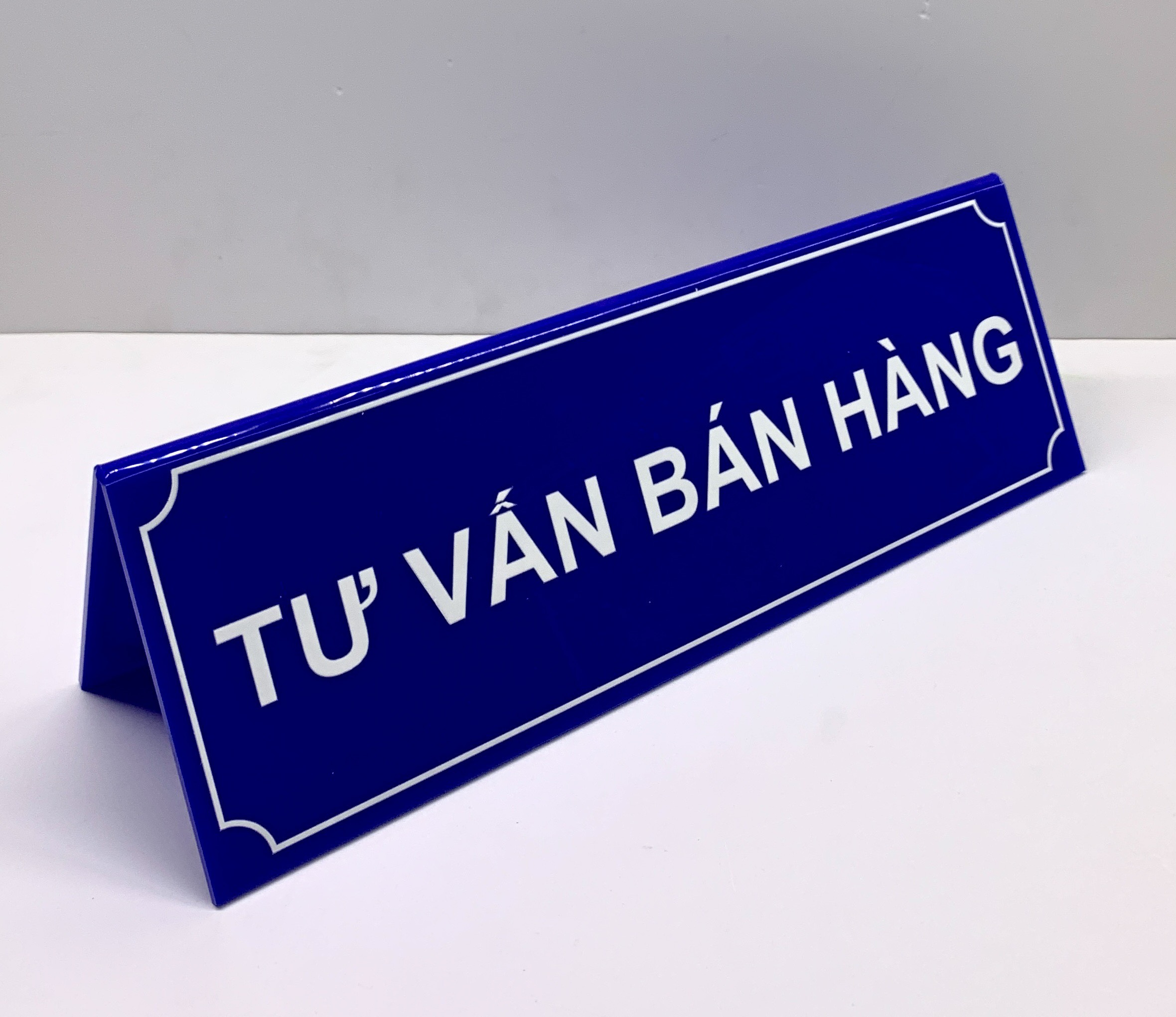 Bảng Chức Danh Mica in nội dung " Bàn Tư Vấn" kích thước 24x7.5cm