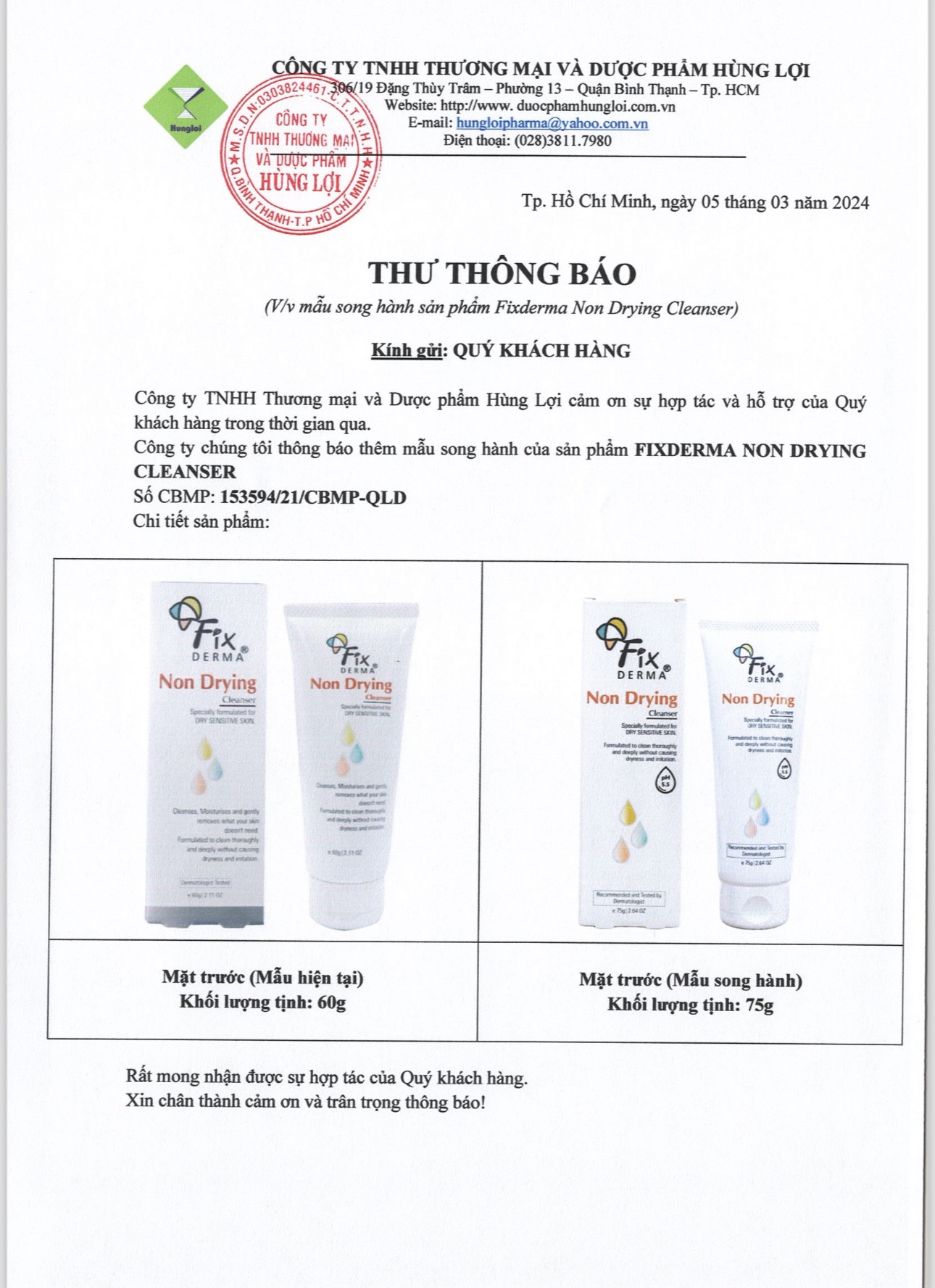[HCM]Fixderma Sữa Rửa Mặt Non Drying Cleanser 60g