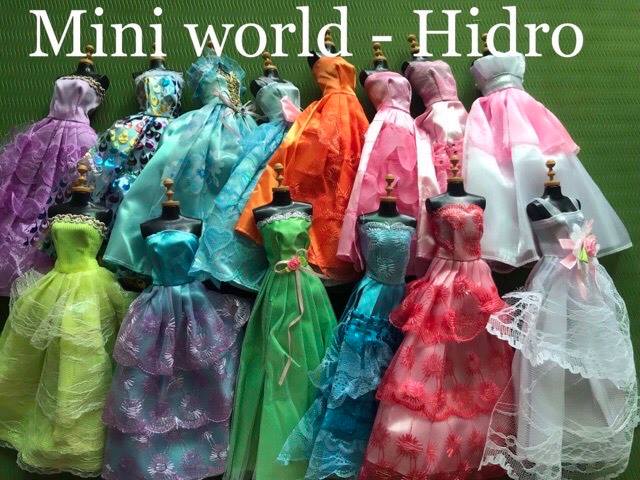 Váy búp bê cô dâu công chúa Barbie xinh xắn dễ thương Size dành cho búp bê Barbie hoặc búp bê cao 28-30cm