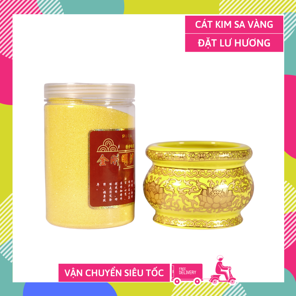 Cát kim sa đặt lư hương cát vàng tro đặt lư hương thờ cúng - 05kg và 1kg