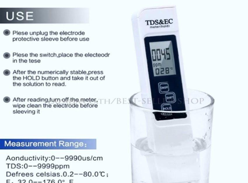 Bút đo tds ec nhiệt độ 3 trong 1 máy đo tds thử nước sạch loại tốt bút đo tds chuyên kiểm tra chất lượng nước sạch - loại tốt bảo vệ sức khỏe gia đình bạn
