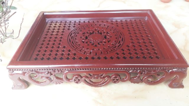 Khay Ấm Chén Nhựa Giả Gỗ Loại Sịn