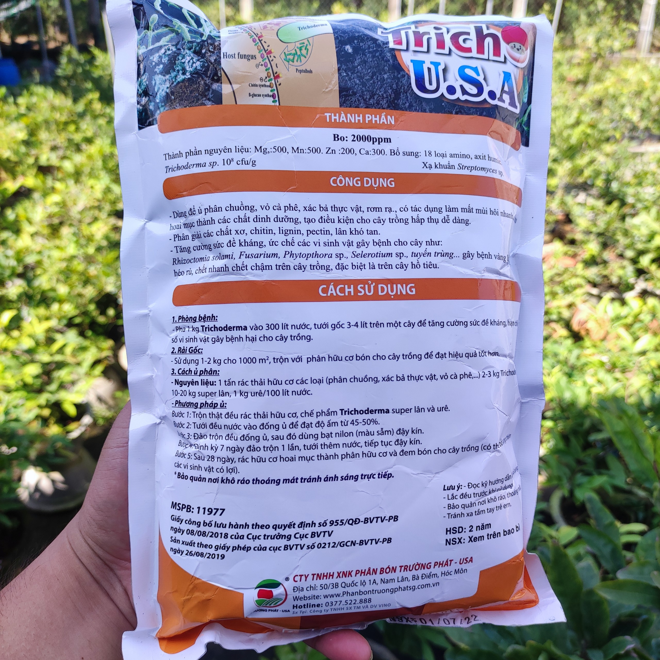 Nấm đối kháng Trichoderma chế phẩm Tricho USA