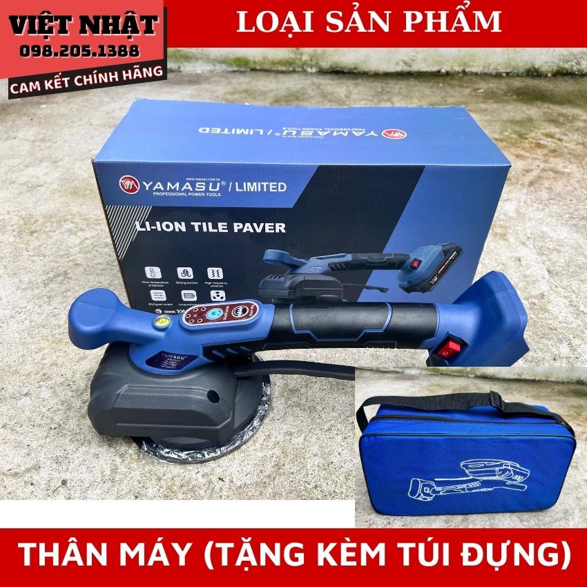 Máy rung hít gạch ốp lát dùng pin 21V Yamasu YMS-M200RG động cơ không chổi than, chân pin phổ thông - Thân máy rung ốp lát gạch Yamasu đa năng chính hãng giá rẻ - Điện máy Việt Nhật