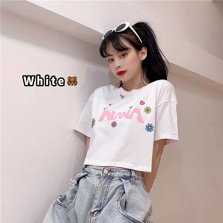[HCM][Có ảnh thật] Áo croptop in hình NANA 4 màu