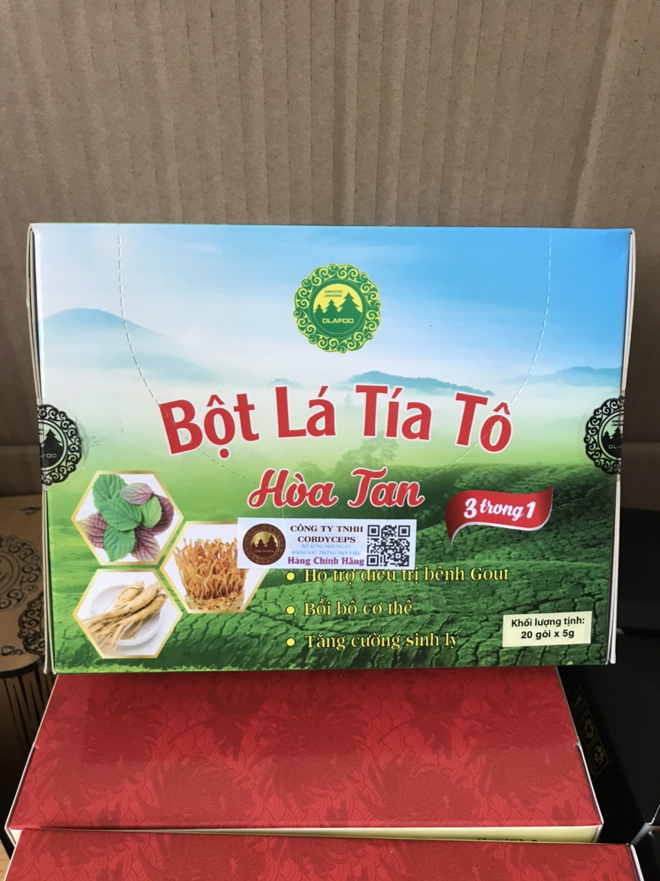 Bột lá tía tô hoà tan