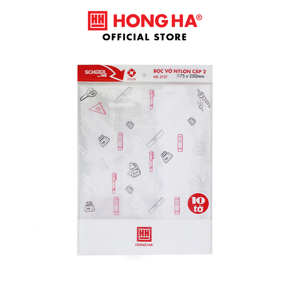 VPP252024 - Bọc vở Ni lông cấp II Hồng Hà (175x250mm)