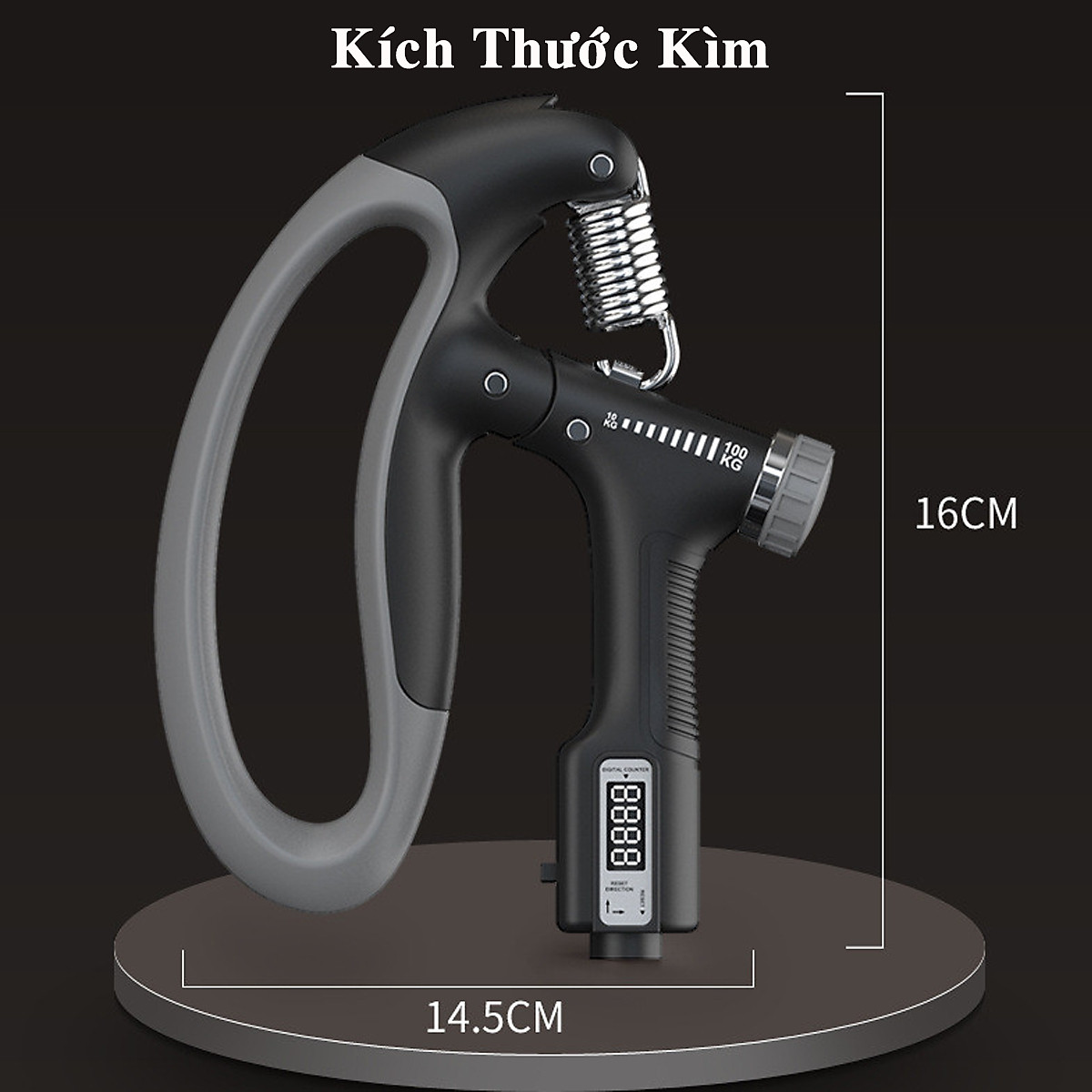 Kìm bóp tay chữ A có số đếm, điều chỉnh lực từ 10 - 100kg - Hàng chính hãng