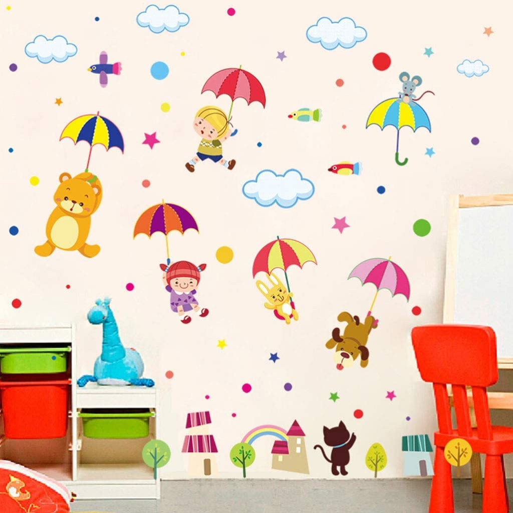 [HCM]DECAL DÁN TƯỜNG GẤU ĐU Ô