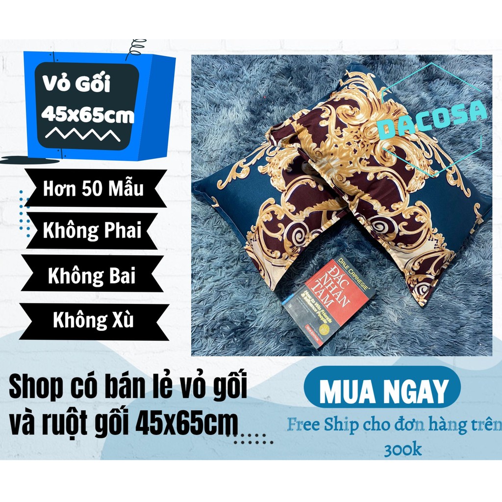 Ruột Gối Đầu Bông Hạt Cao Cấp Loại 1 - ( Gối Tựa Lưng 45x45CM - Gối Ôm 35x100 - Gối Đầu 45x65)