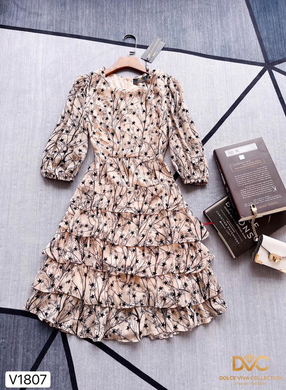 Đầm xoè vintage V1807 Mydushop