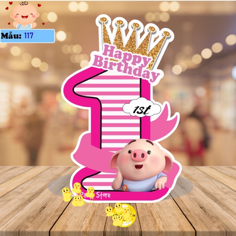Cây số 1 để bàn mẫu thiết kế