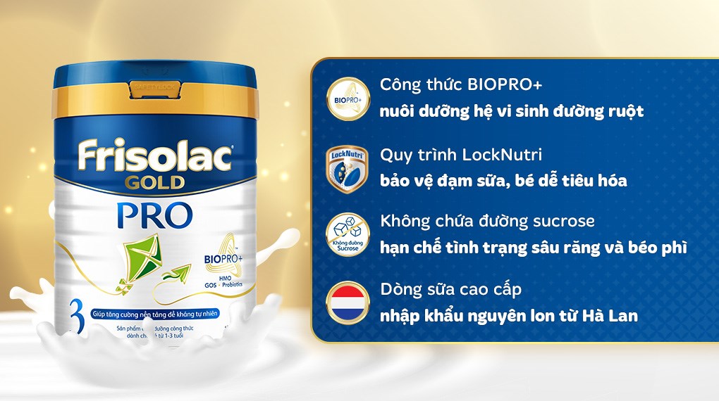 Frisolac Gold Pro số 3, 800g (1-3 tuổi)