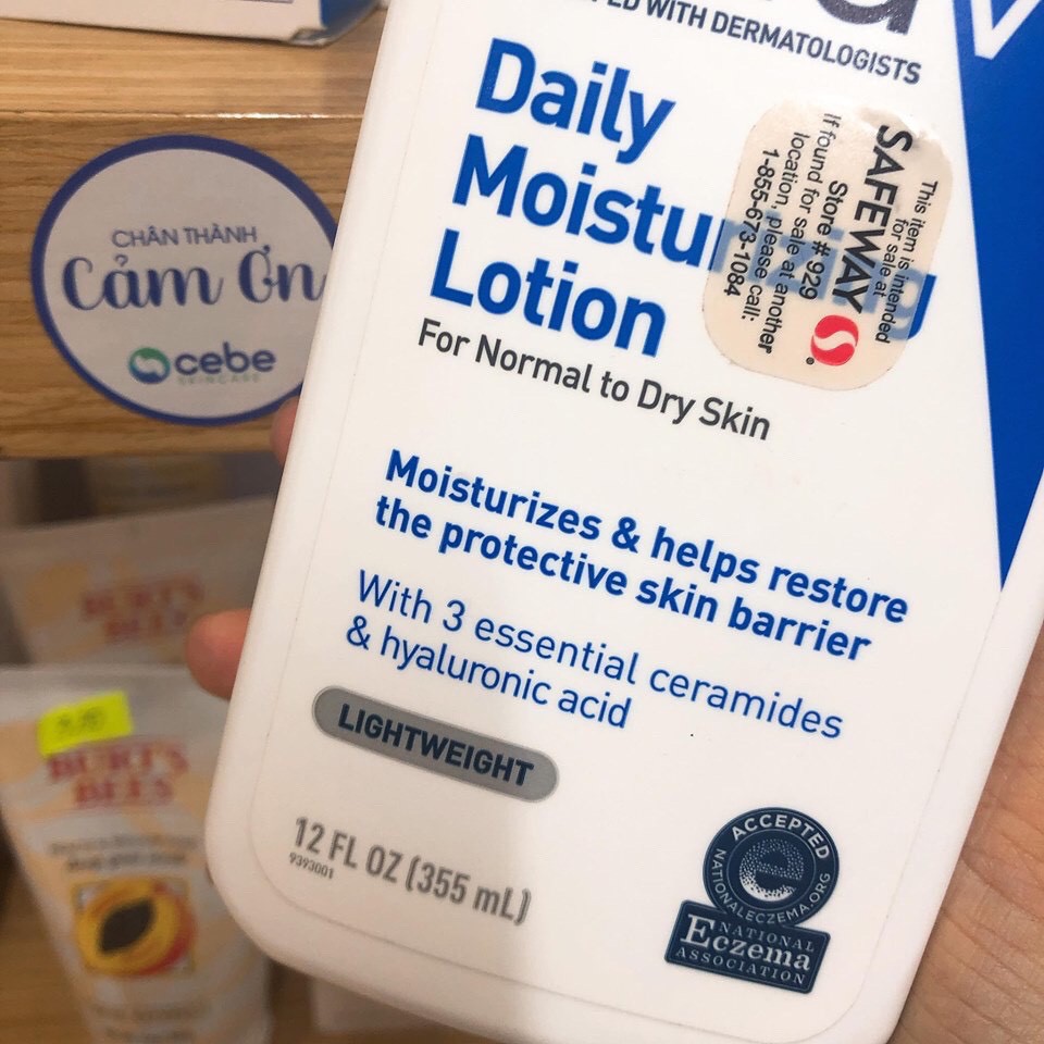 [HCM]CeraVe Daily Moisturizing Lotion - Kem dưỡng làm mềm da (355mL)