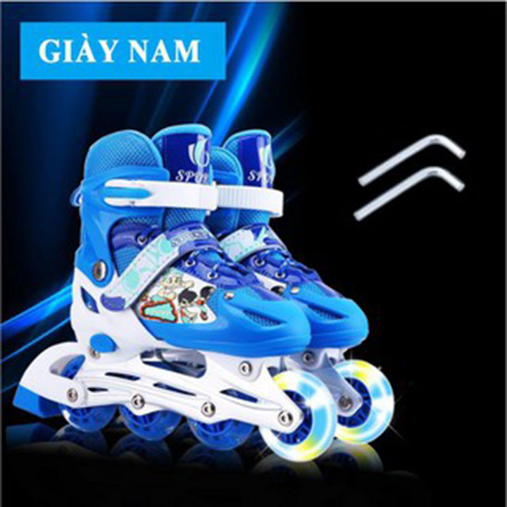 Giày Patin, giày ba tanh Trẻ Em Có Đèn LED Phát Sáng, Giầy Trượt Patin Đủ size từ 26-42- giầy batin trẻ em