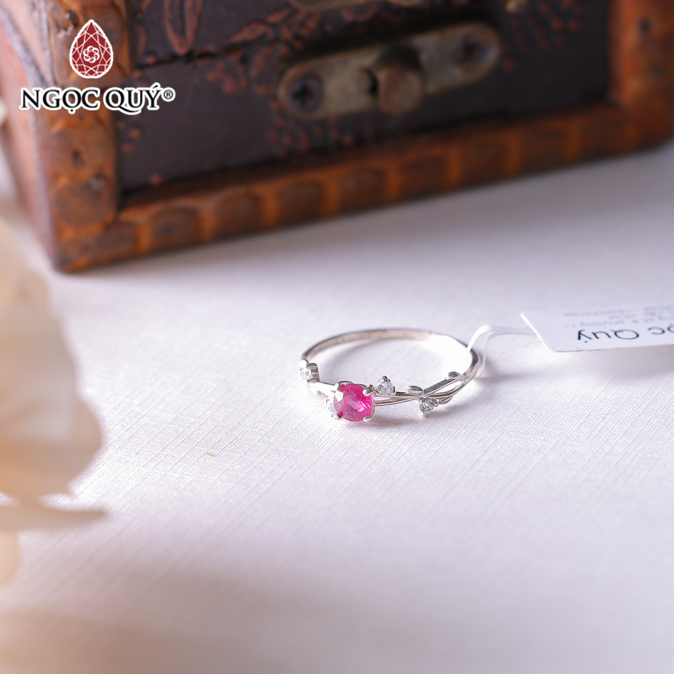 [HCM]Nhẫn bạc đính hạt đá ruby hợp mệnh hỏa & thổ - Ngọc Quý Gemstones