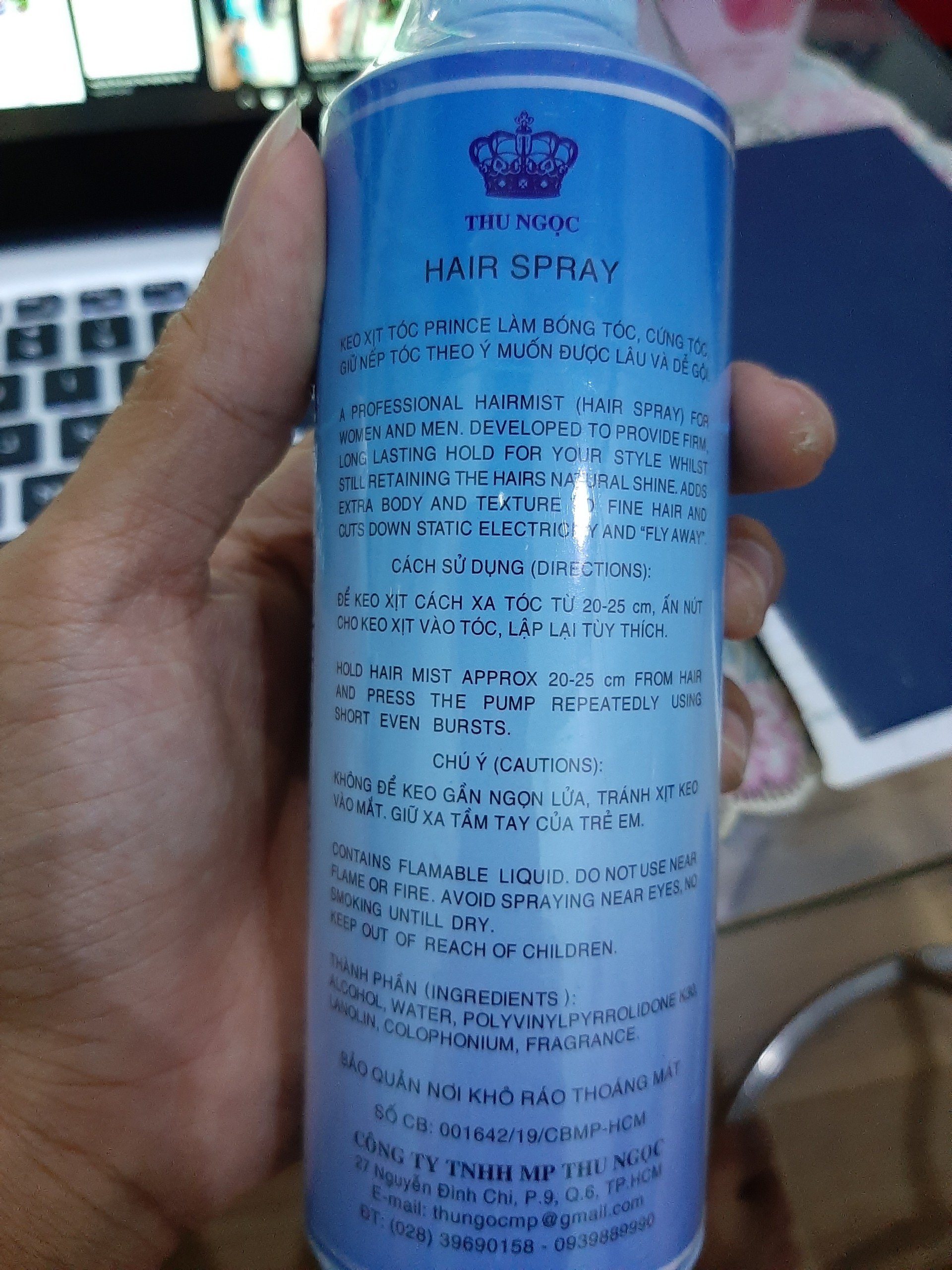 keo xịt tóc Prince Sài Gòn 270ml