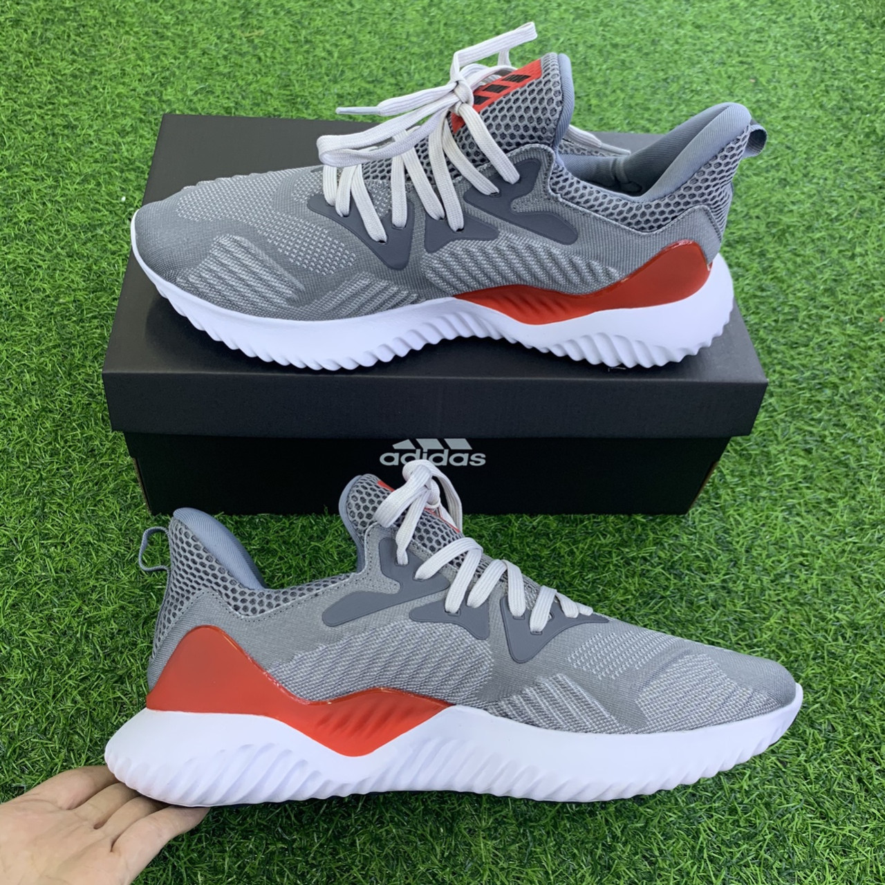 [ VIDEO ẢNH+HỘP BẢO VỆ GIÀY] giày thể thao Alphabounce beyond xám đỏ thời trang nam nữ
