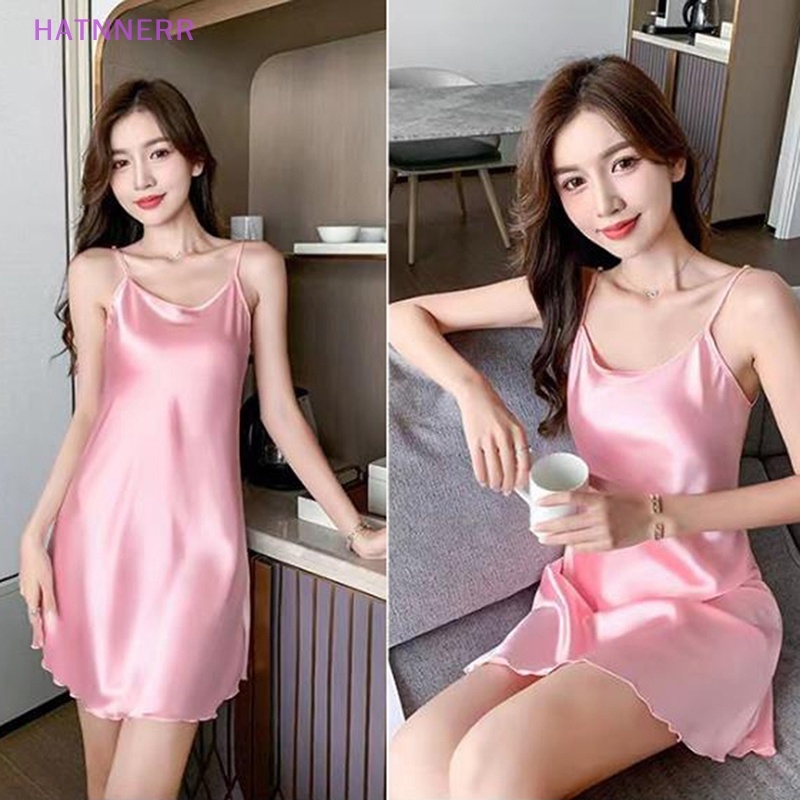 ◆ LJ8.14 Đồ ngủ Lụa Hai Dây Mỏng Gợi Cảm Cho Nữ FHS