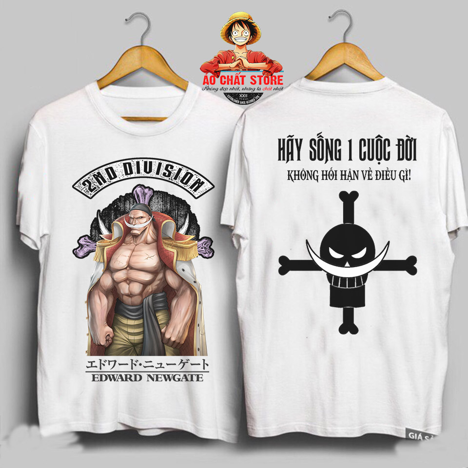 [HCM][SIÊU ĐẸP] Áo Râu Trắng Tứ Hoàng Cực Ngầu - Áo Thun One Piece White Beard Giá Rẻ OP129 ( HÌNH .T.H.Ậ.T. )