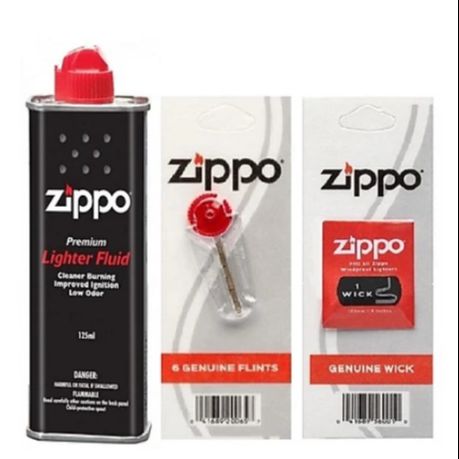 Combo 3 Sản Phẩm Xăng ,Bấc ,Đá Zippo chính hãng - Phụ Kiện Chính Hãng Zippo USA