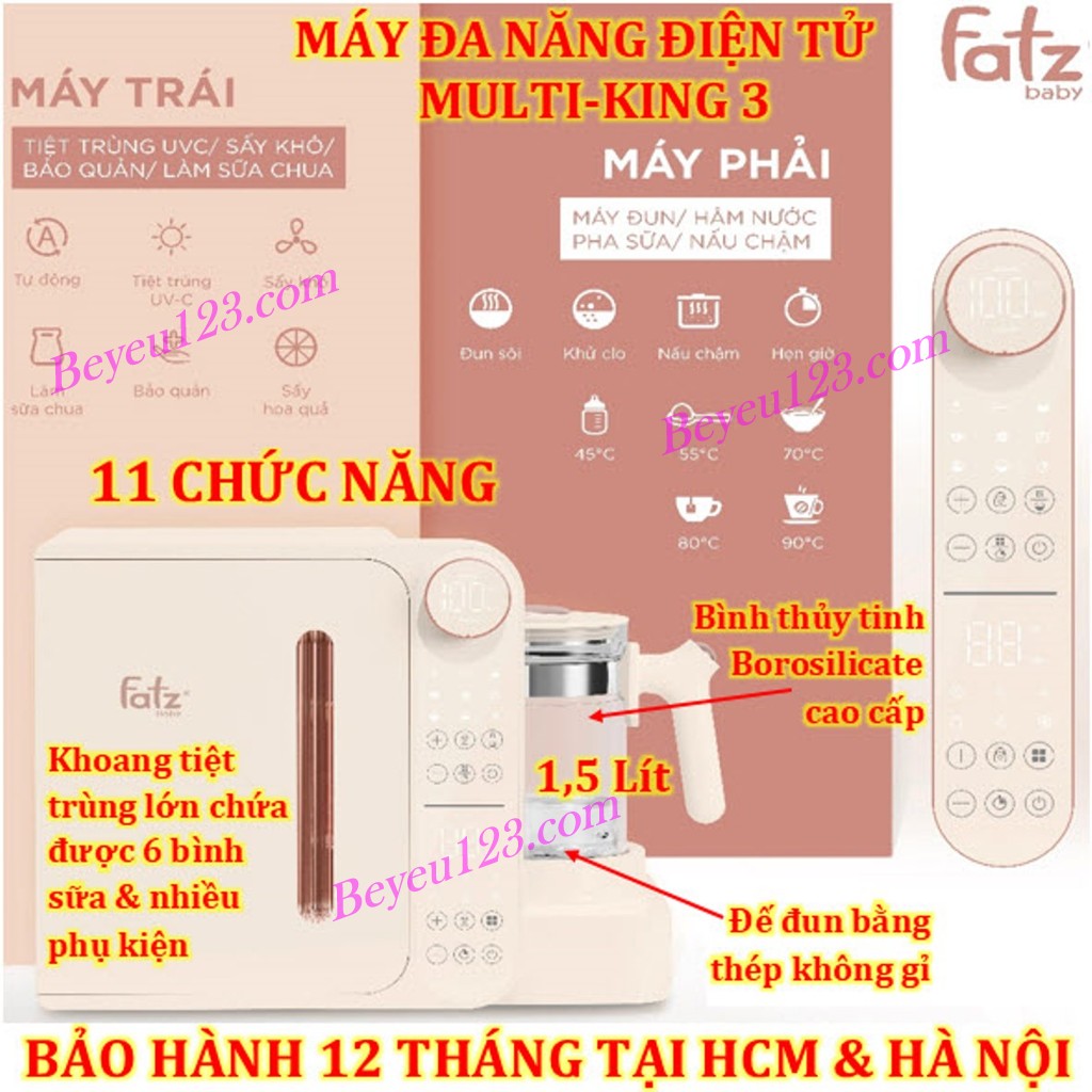 Máy tiệt trùng sấy khô tia uv uvc led, đun nước đa năng điện tử 2 trong 1 - fatzbaby fatz fb9610rs mgg