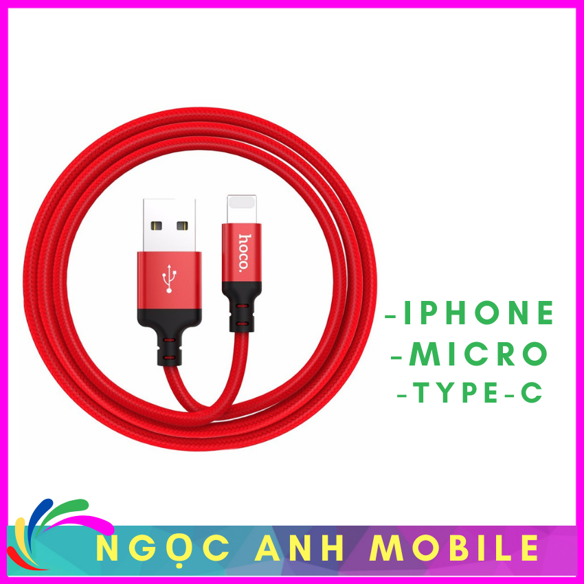 Dây sạc iphone,dây cáp sạc iphon hoco x14 chính hãng,cho điện thoại. ipad