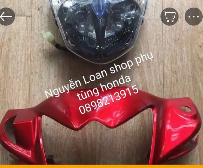 Ốp đầu đèn pha đèn xe Suzuki Axelo 125 zin chính hãng