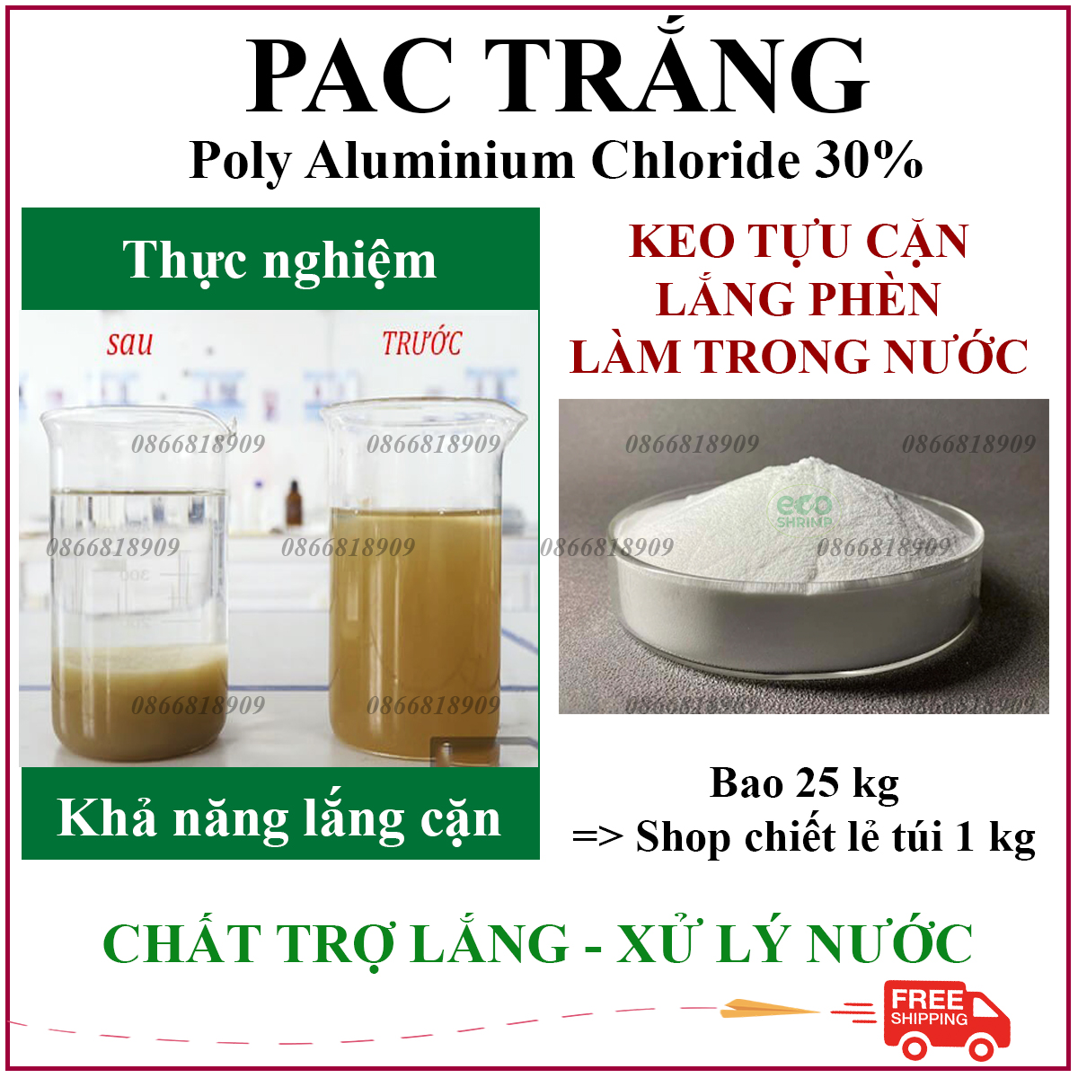 Chất Trợ Lắng PAC Ấn Độ - Lắng Cặn Và Phèn Làm Trong Nước