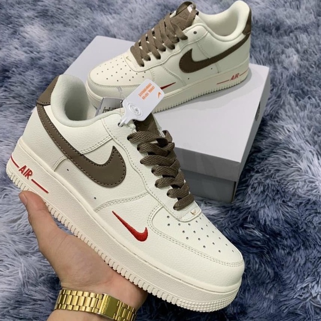 Giày Nike_Air Force 1 Nam Nữ, Giày AF1 Vệt Nâu Hàng Đẹp Full Box Đủ Size 36-43